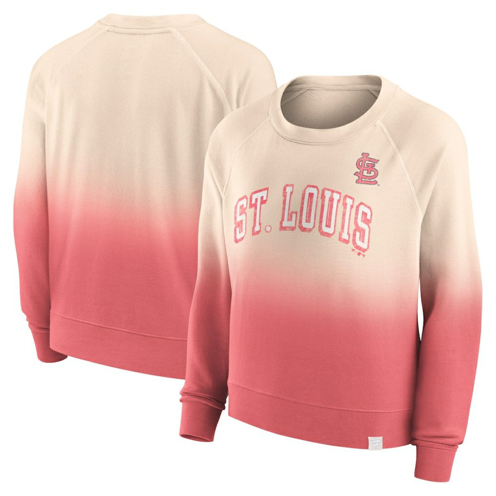 MLB St. Louis Cardinals Fanatics Women's Luxe Lounge Arch Raglan Pullover Sweatshirt
