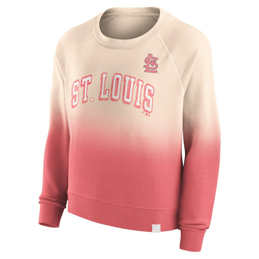 MLB St. Louis Cardinals Fanatics Women's Luxe Lounge Arch Raglan Pullover Sweatshirt