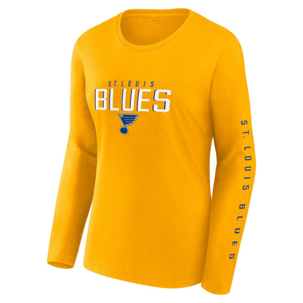 NHL Blue St. Louis Blues Fanatics Women's Long and Short Sleeve Two-Pack T-Shirt Set