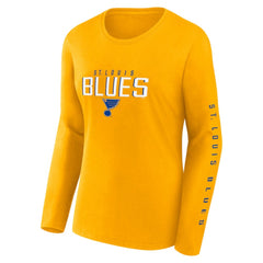 NHL Blue St. Louis Blues Fanatics Women's Long and Short Sleeve Two-Pack T-Shirt Set