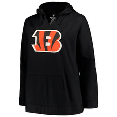 Joe Burrow  Profile Women's Plus Size Player Name & Number Pullover Hoodie - Cincinnati Bengals