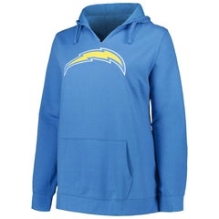 Justin Herbert  Profile Women's Plus Size Player Name & Number Pullover Hoodie - Los Angeles Chargers