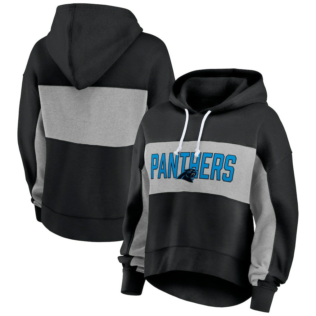 Women's Filled Stat Sheet Lighweight Modest Crop Hoodie - Carolina Panthers