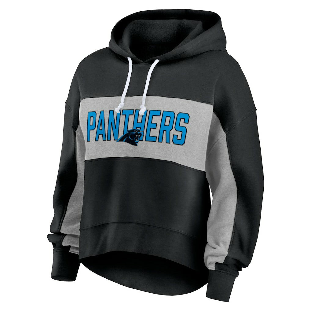 Women's Filled Stat Sheet Lighweight Modest Crop Hoodie - Carolina Panthers