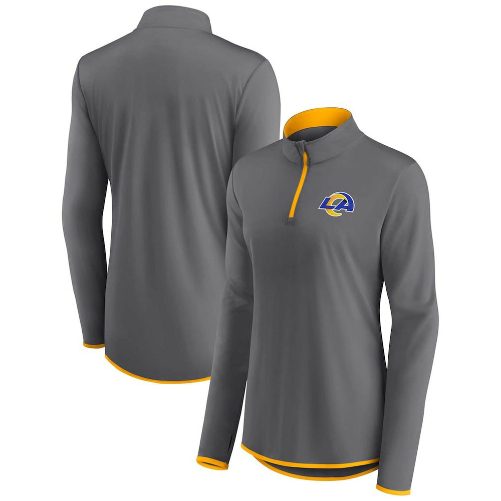 Women's Adult Corner Long Sleeve 1/4 Zip Top - Los Angeles Rams