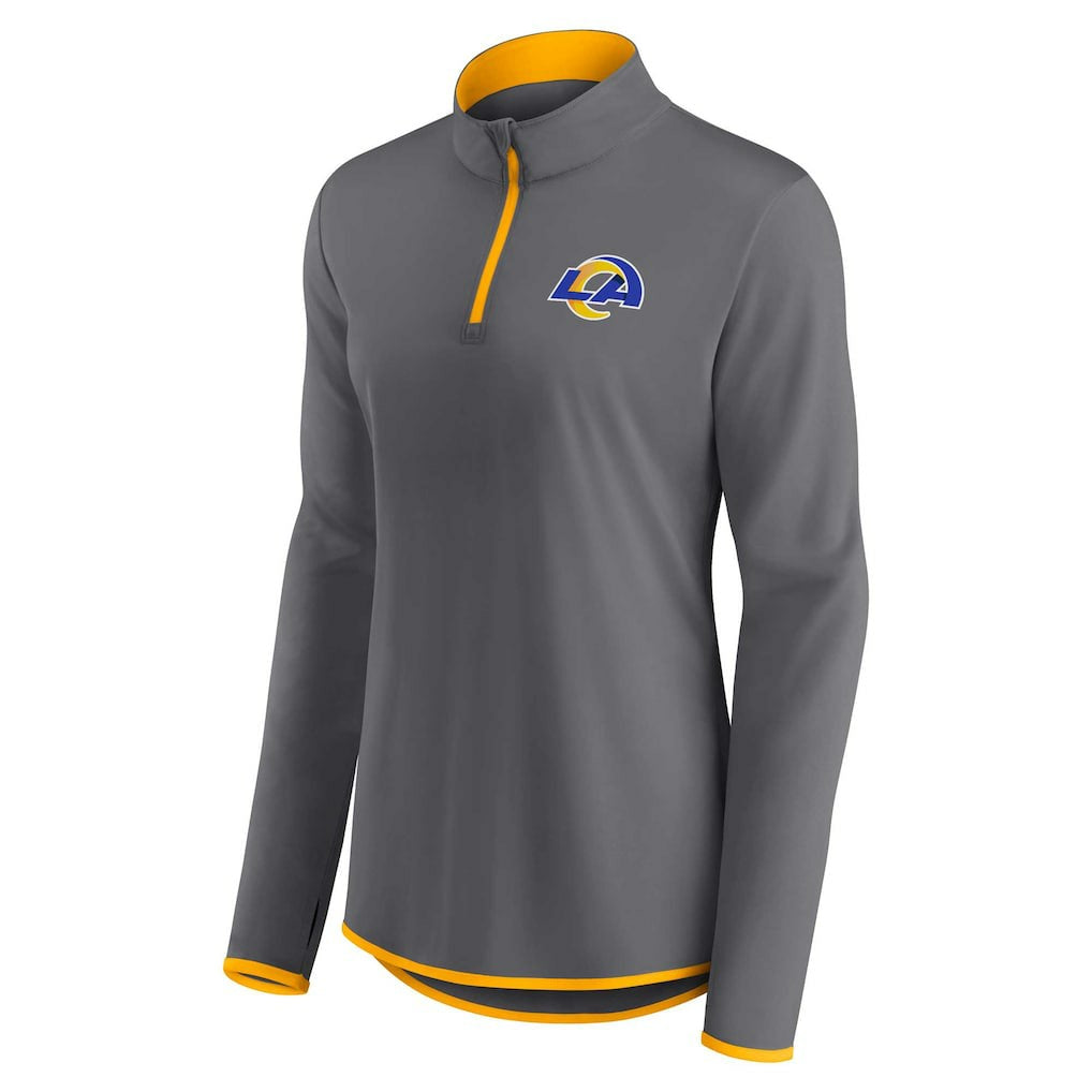 Women's Adult Corner Long Sleeve 1/4 Zip Top - Los Angeles Rams