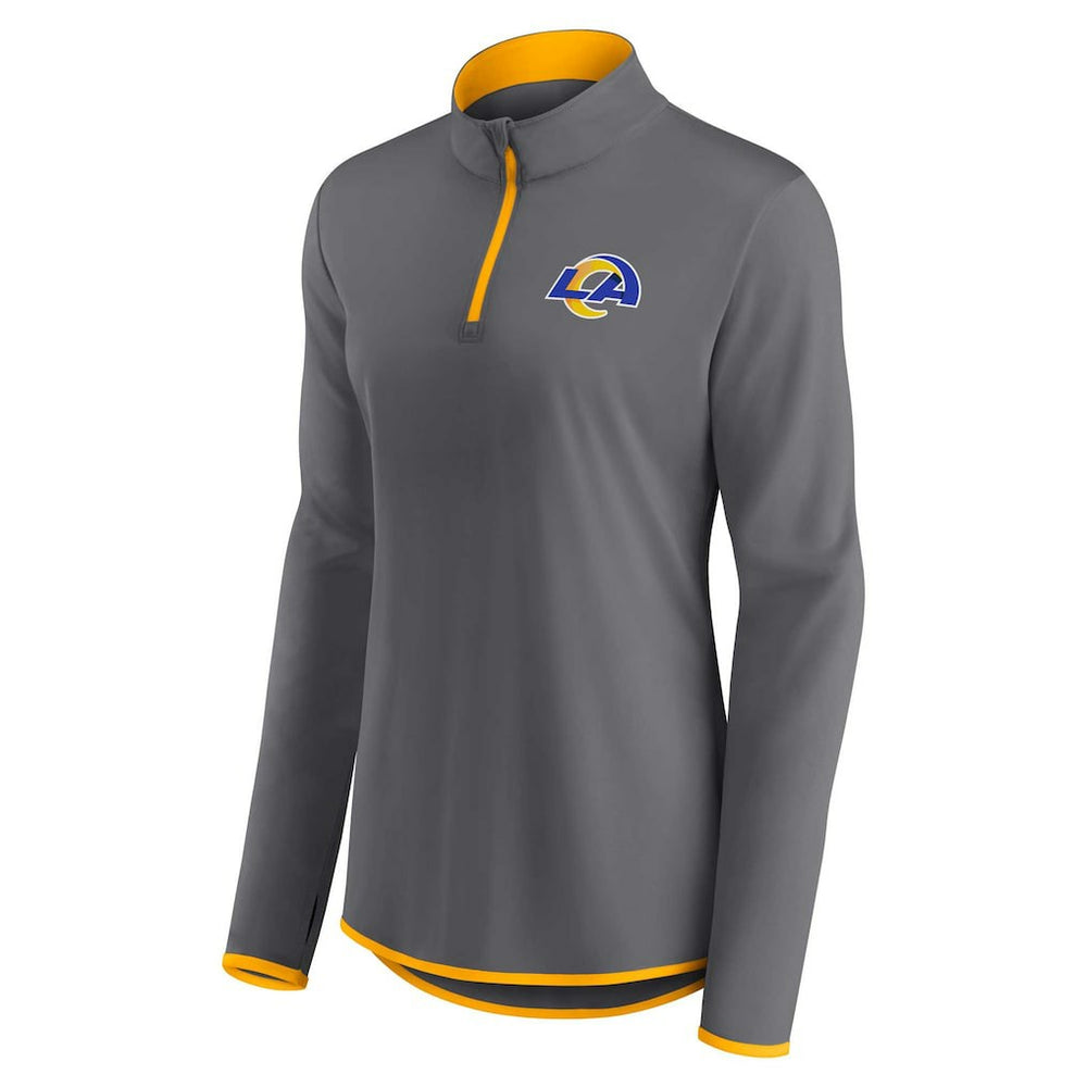 Women's Adult Corner Long Sleeve 1/4 Zip Top - Los Angeles Rams