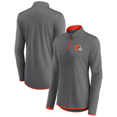 Women's Adult Corner Long Sleeve 1/4 Zip Top - Cleveland Browns
