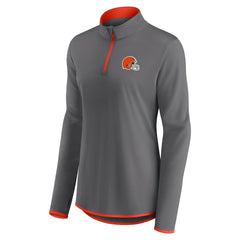 Women's Adult Corner Long Sleeve 1/4 Zip Top - Cleveland Browns