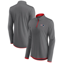 Women's Adult Corner Long Sleeve 1/4 Zip Top - New England Patriots