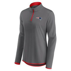 Women's Adult Corner Long Sleeve 1/4 Zip Top - New England Patriots