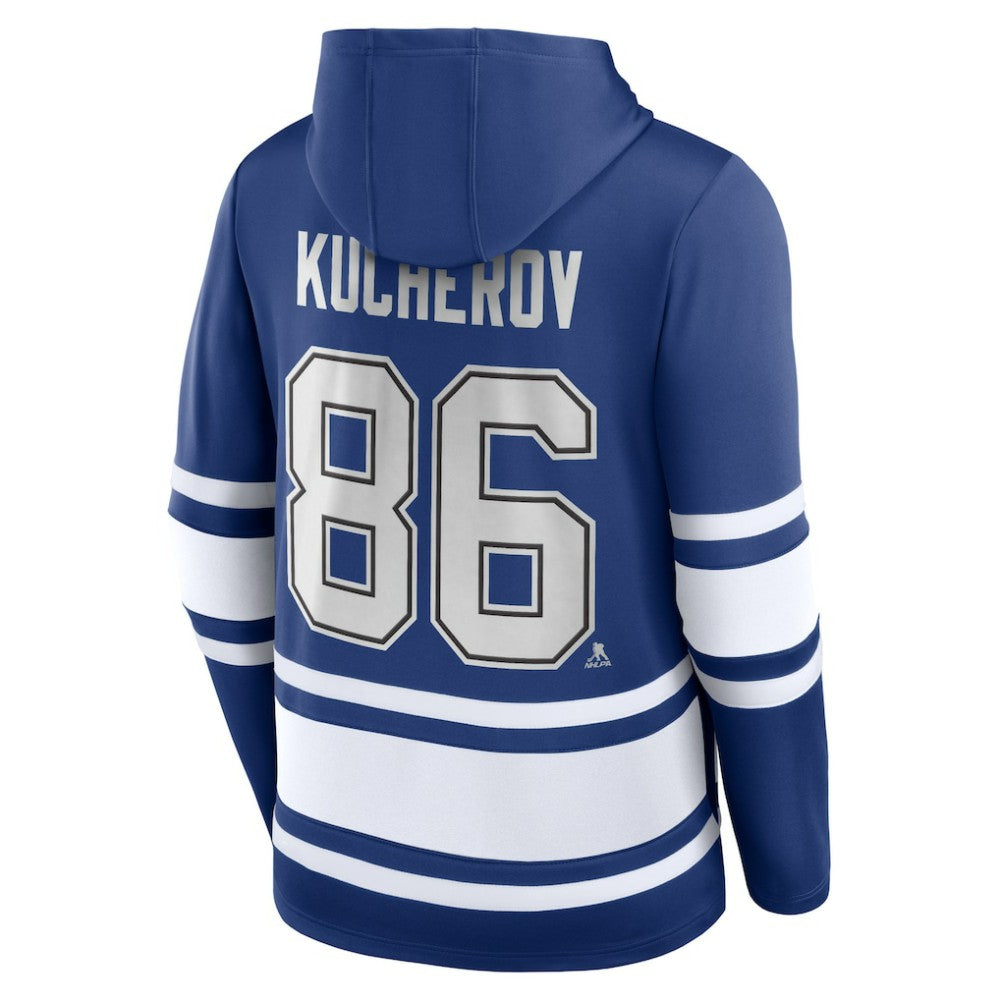 NHL Blue Nikita Kucherov Tampa Bay Lightning Fanatics Name & Number Lace-Up Pullover Hoodie