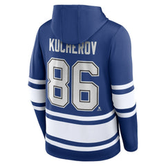NHL Blue Nikita Kucherov Tampa Bay Lightning Fanatics Name & Number Lace-Up Pullover Hoodie