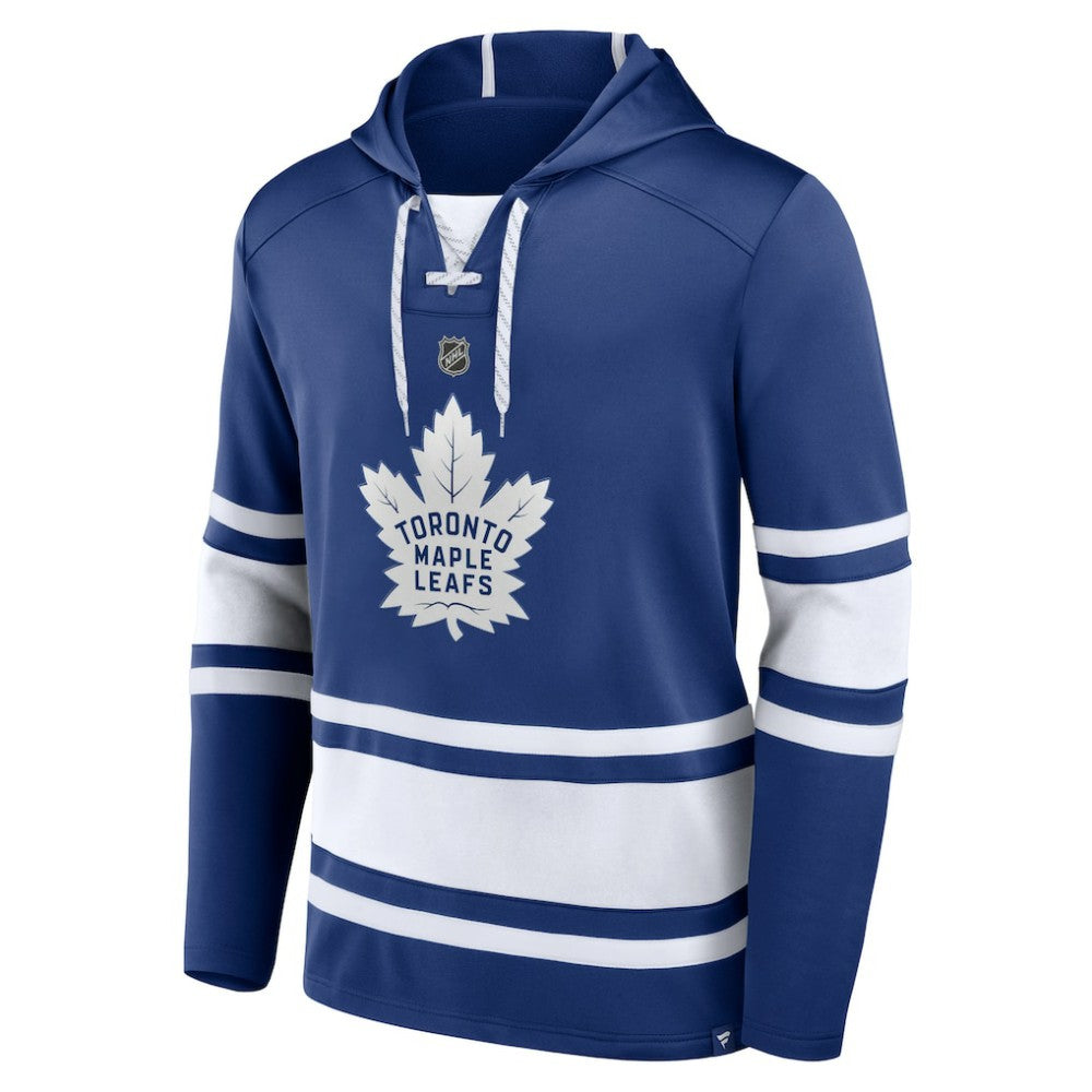NHL Blue Mitch Marner Toronto Maple Leafs Fanatics Name & Number Lace-Up Pullover Hoodie
