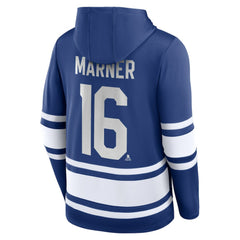 NHL Blue Mitch Marner Toronto Maple Leafs Fanatics Name & Number Lace-Up Pullover Hoodie