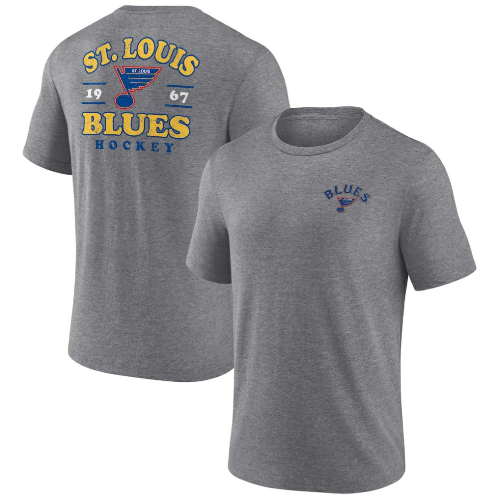 NHL Heather Gray St. Louis Blues Fanatics Winger Tri-Blend T-Shirt