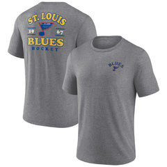 NHL Heather Gray St. Louis Blues Fanatics Winger Tri-Blend T-Shirt
