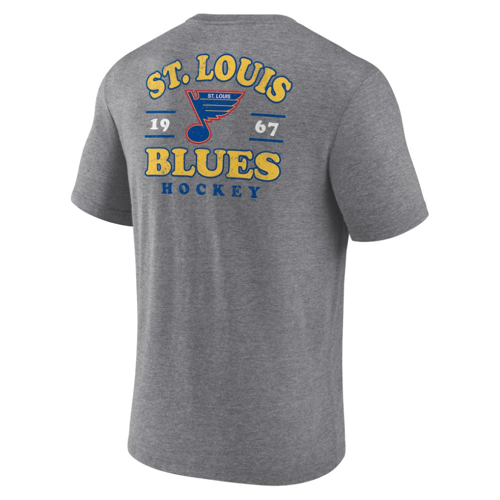 NHL Heather Gray St. Louis Blues Fanatics Winger Tri-Blend T-Shirt