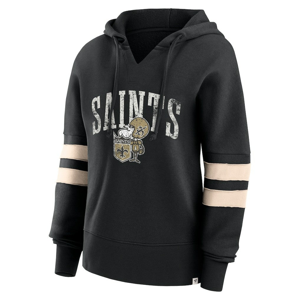 Women's Bold Move Dolman V-Neck Hip HIp Hoodie - New Orleans Saints