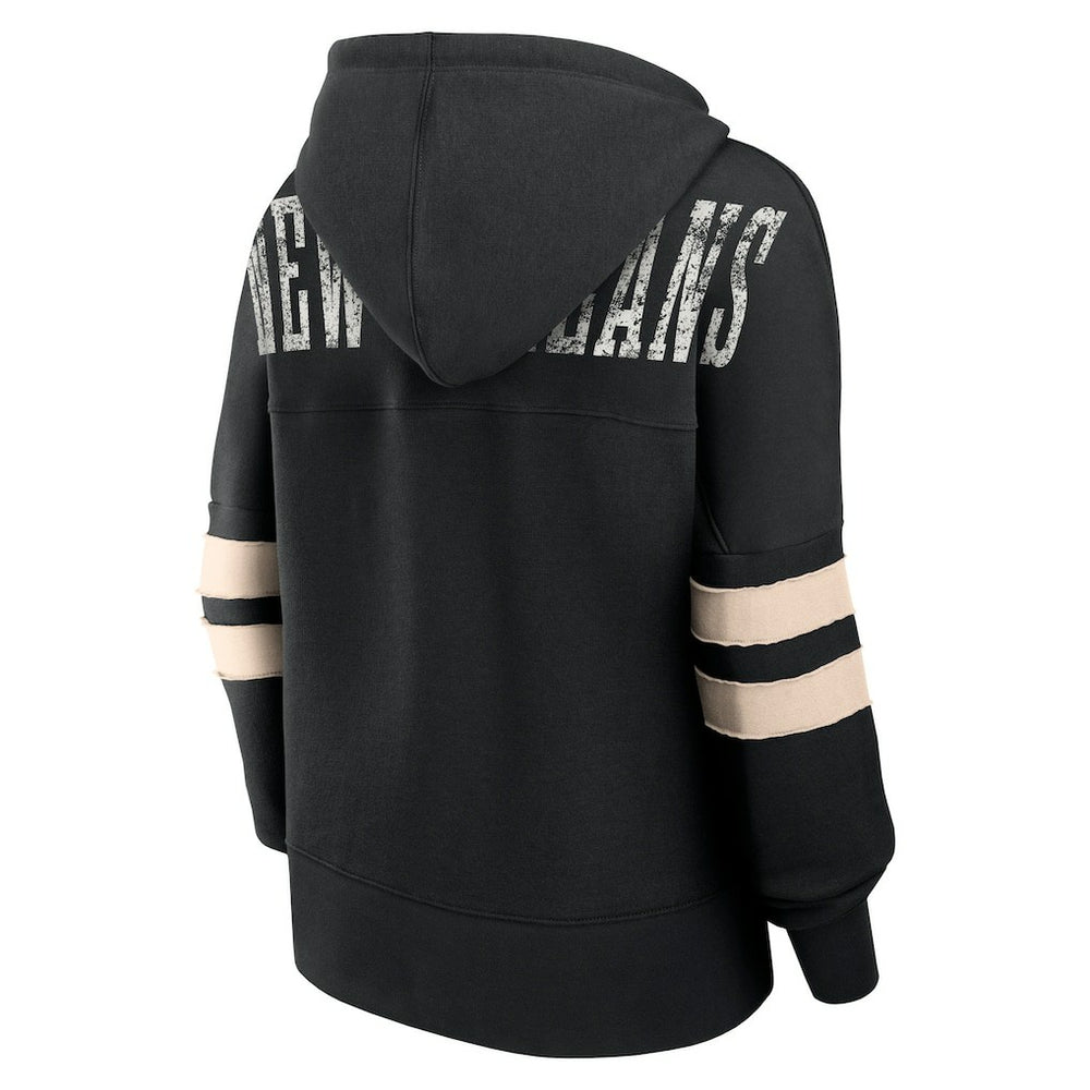Women's Bold Move Dolman V-Neck Hip HIp Hoodie - New Orleans Saints