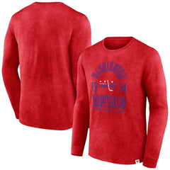 NHL Heather Red Washington Capitals Fanatics Keep The Zone Long Sleeve T-Shirt