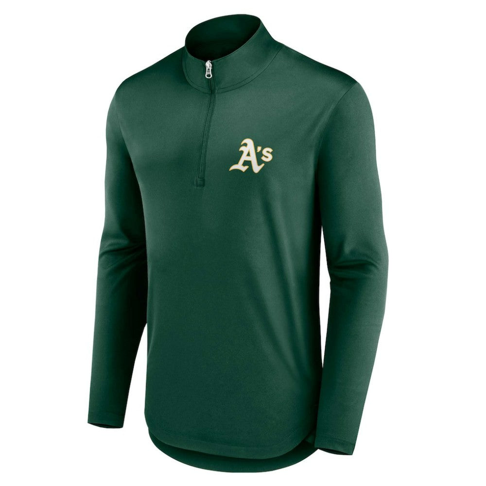 MLB Athletics Fanatics Quarterback Quarter-Zip Top