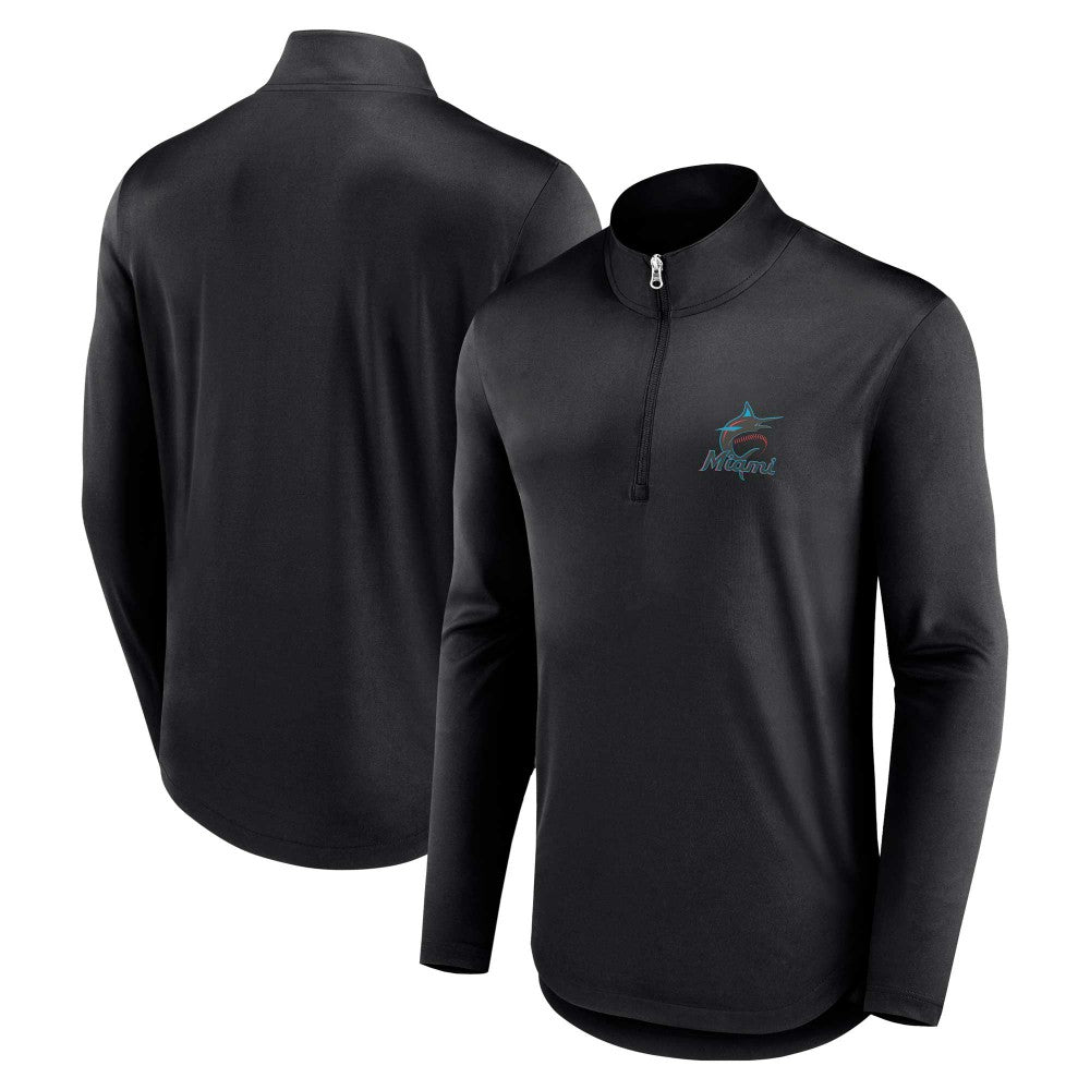 MLB Miami Marlins Fanatics Quarterback Quarter-Zip Top