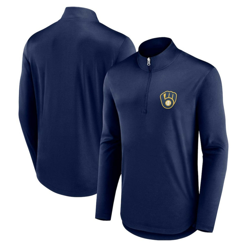 MLB Milwaukee Brewers Fanatics Quarterback Quarter-Zip Top