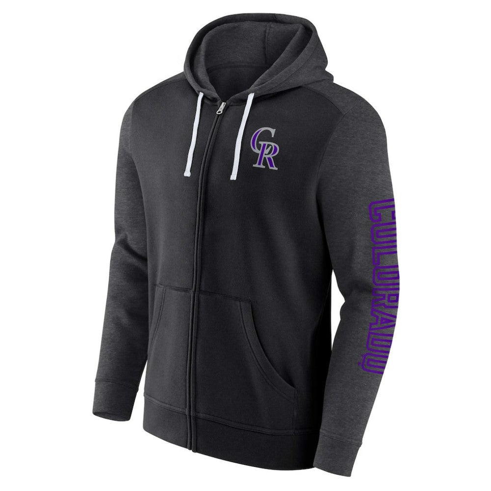 MLB Colorado Rockies Fanatics Offensive Line Up Lightweight Full-Zip Hoodie