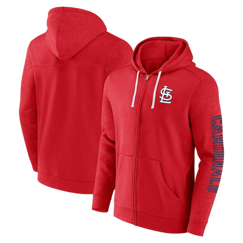 MLB St. Louis Cardinals Fanatics Offensive Line Up Lightweight Full-Zip Hoodie