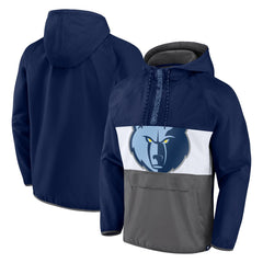 NBA Memphis Grizzlies Anorak Flagrant Foul Color-Block Raglan Hoodie Half-Zip Jacket