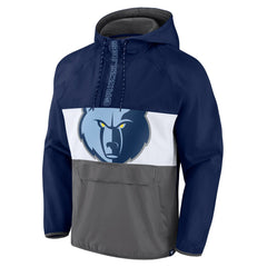 NBA Memphis Grizzlies Anorak Flagrant Foul Color-Block Raglan Hoodie Half-Zip Jacket