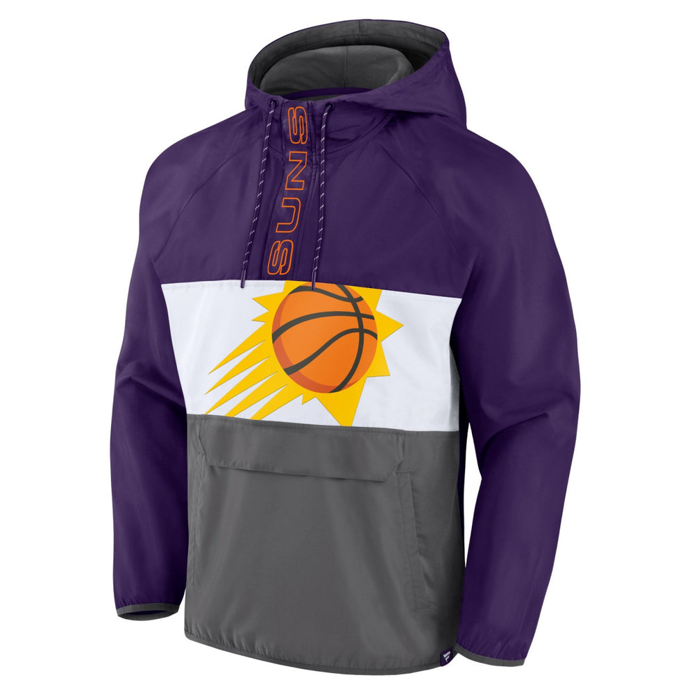 NBA Phoenix Suns Anorak Flagrant Foul Color-Block Raglan Hoodie Half-Zip Jacket