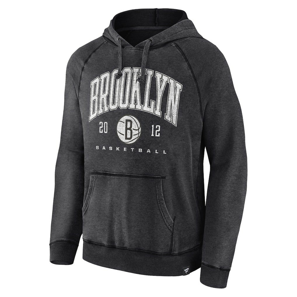 NBA Brooklyn Nets Foul Trouble Snow Wash Raglan Pullover Hoodie