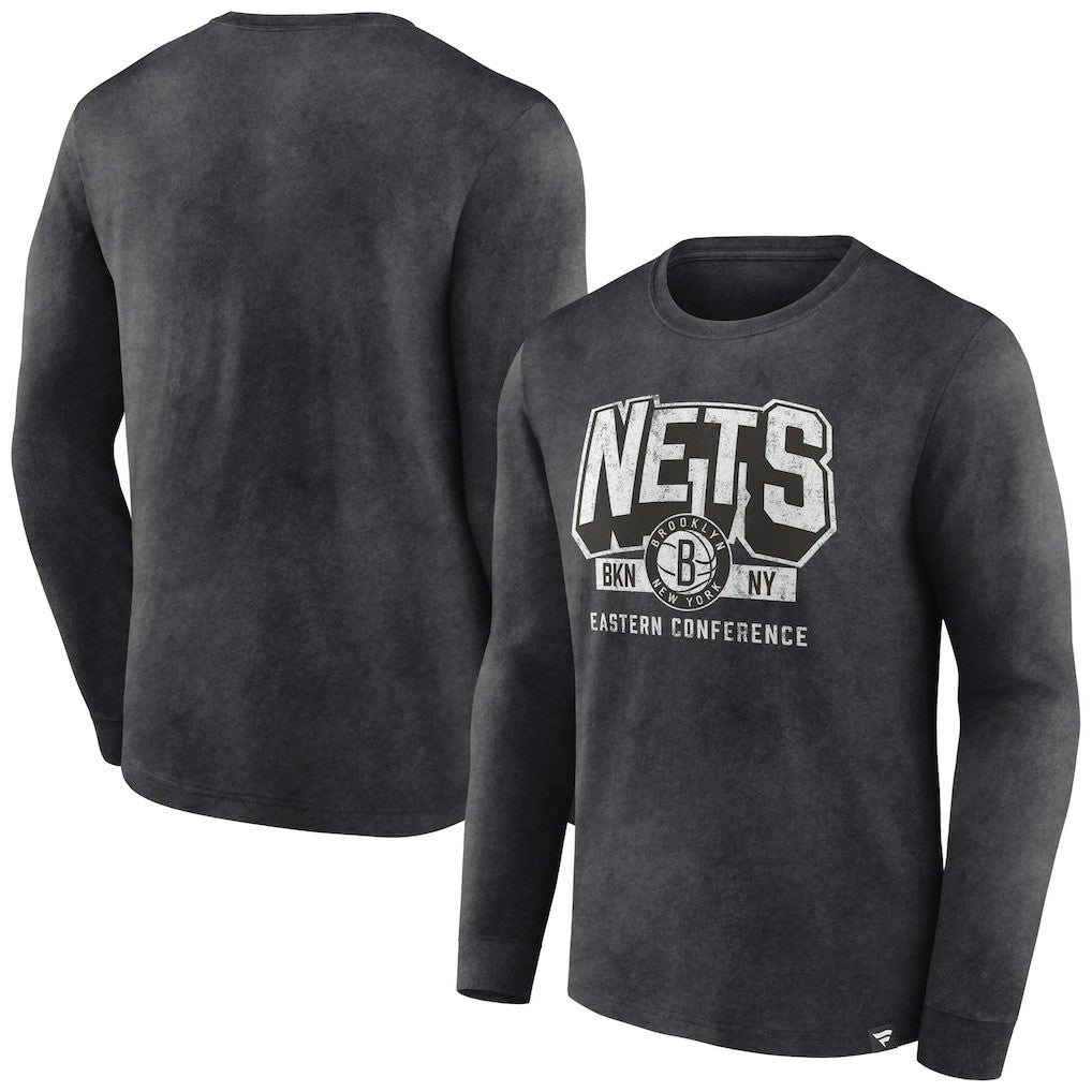 NBA Brooklyn Nets Front Court Press Snow Wash Long Sleeve T-Shirt