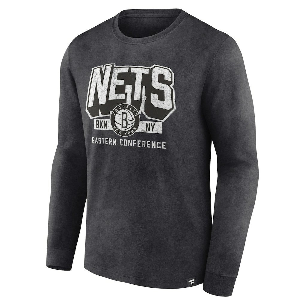 NBA Brooklyn Nets Front Court Press Snow Wash Long Sleeve T-Shirt
