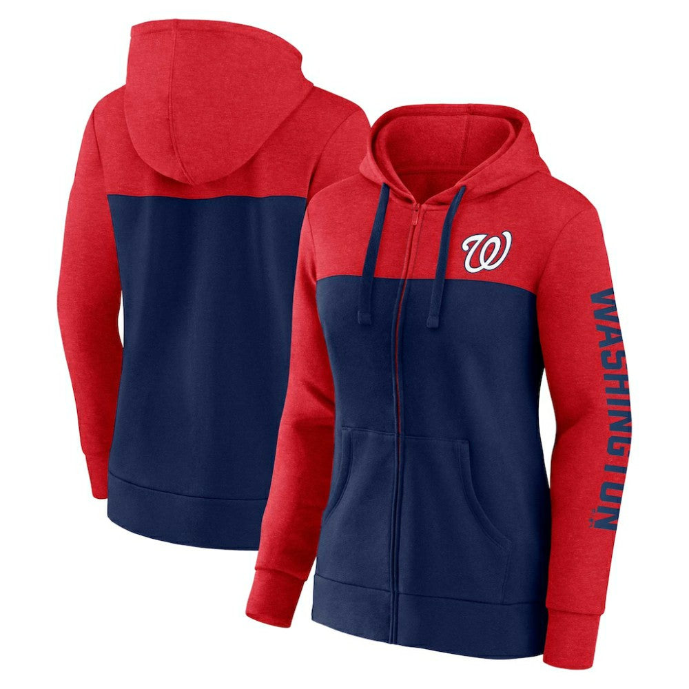 MLB Washington Nationals Fanatics Women's City Ties Hoodie Full-Zip Sweatshirt