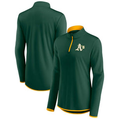 MLB Athletics Fanatics Women's Corner Quarter-Zip Top
