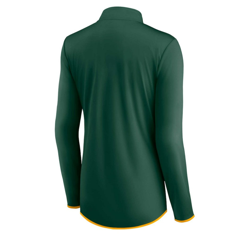 MLB Athletics Fanatics Women's Corner Quarter-Zip Top