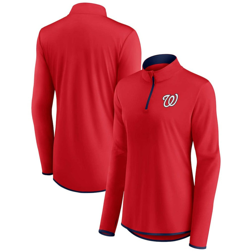 MLB Washington Nationals Fanatics Women's Corner Quarter-Zip Top