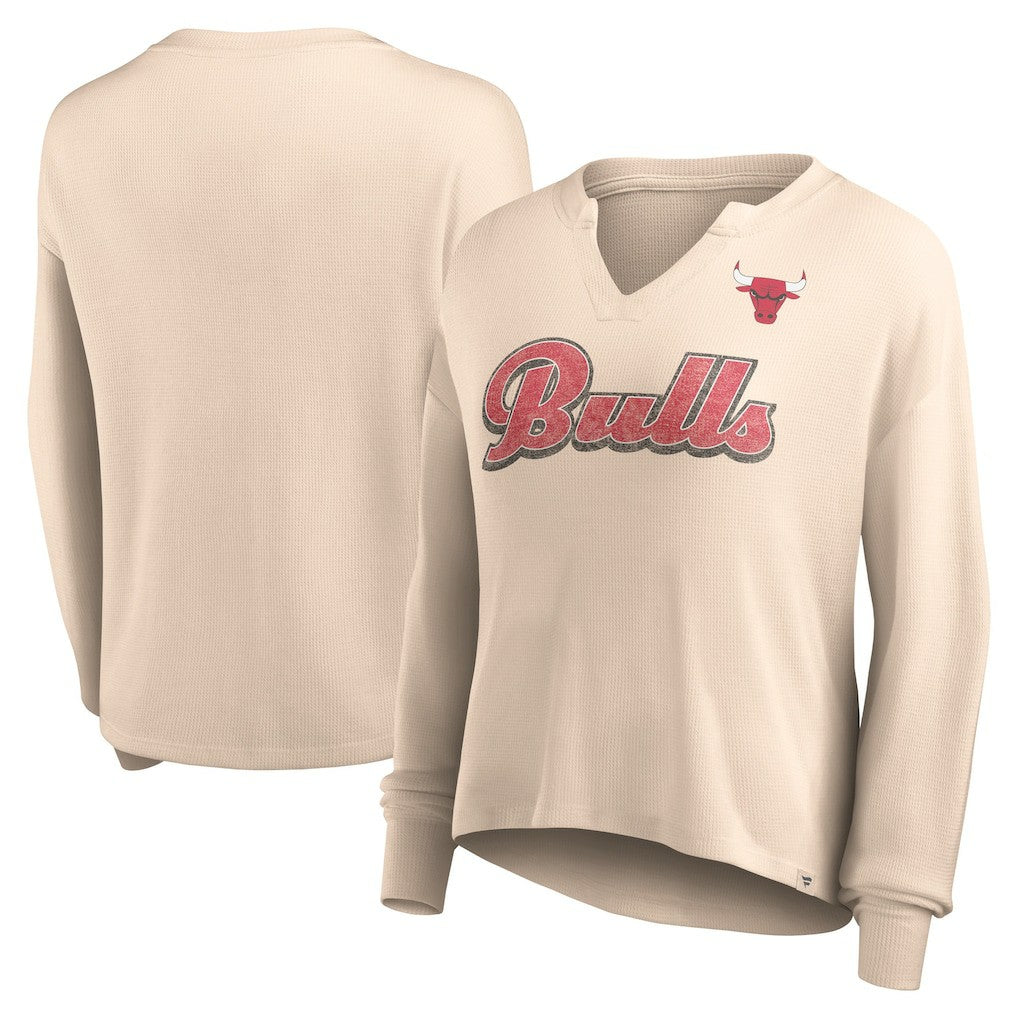 NBA Chicago Bulls Women's Go For It Long Sleeve Notch Neck T-Shirt sale