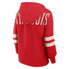 MLB St. Louis Cardinals Fanatics Women's Bold Move Notch Neck High Hip Hoodie