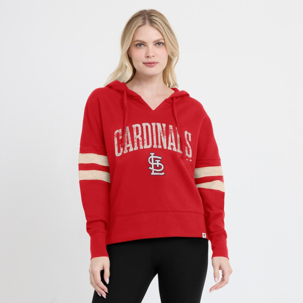 MLB St. Louis Cardinals Fanatics Women's Bold Move Notch Neck High Hip Hoodie