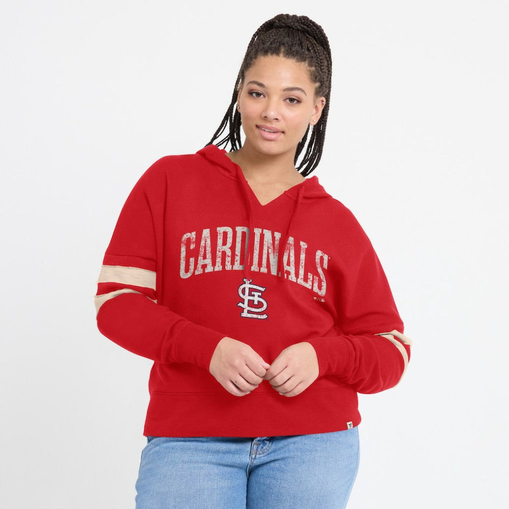 MLB St. Louis Cardinals Fanatics Women's Bold Move Notch Neck High Hip Hoodie