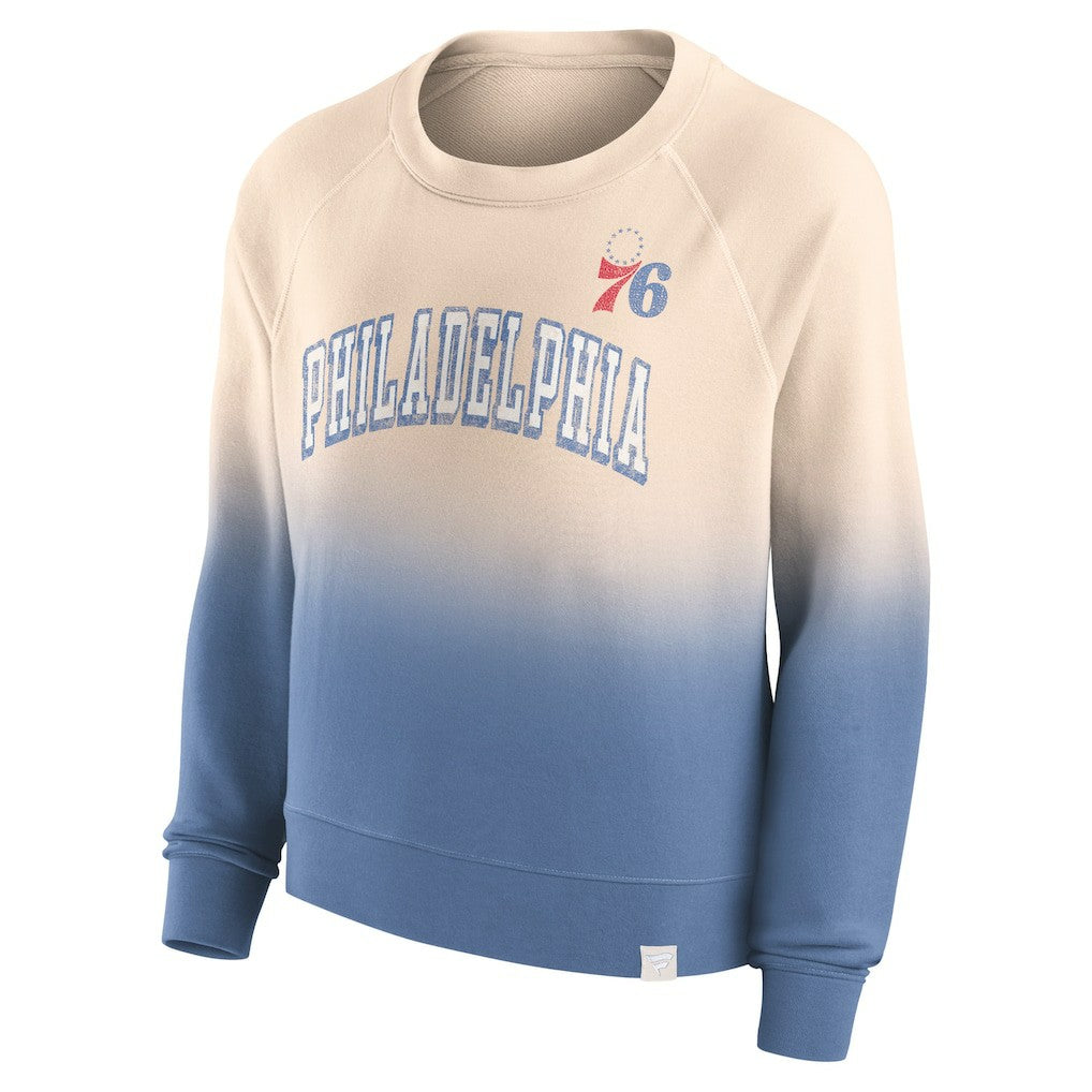 NBA Philadelphia 76ers Women's Lounge Arch Raglan Pullover Sweatshirt
