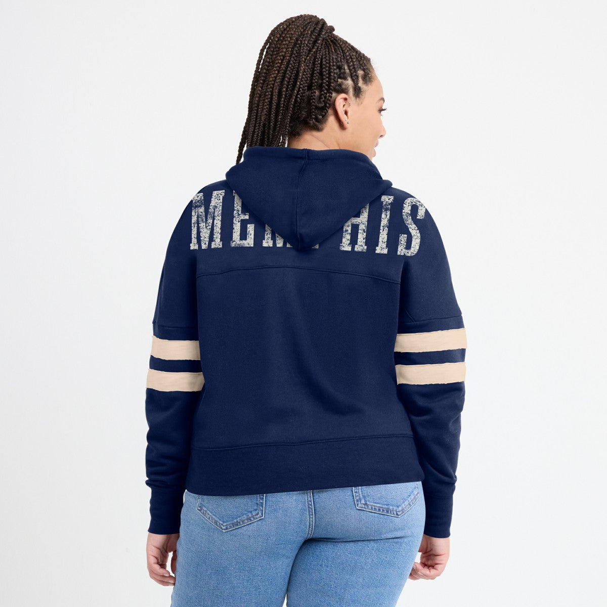 NBA Memphis Grizzlies Women's Bold Move Dolman V-Neck High Hip Hoodie