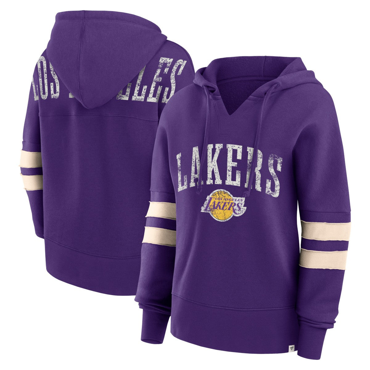NBA Los Angeles Lakers Women's Bold Move Dolman V-Neck High Hip Hoodie