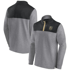 NHL Heather Gray Vegas Golden Knights Fanatics Launch It Quarter-Zip Jacket