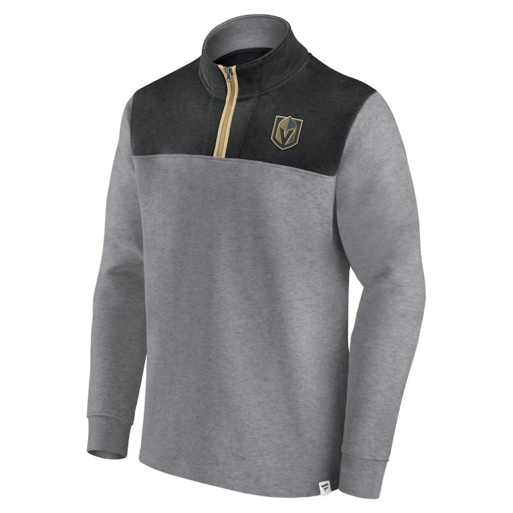 NHL Heather Gray Vegas Golden Knights Fanatics Launch It Quarter-Zip Jacket