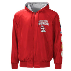 MLB St. Louis Cardinals G-III Sports by Carl Banks Southpaw Reversible Raglan Hoodie Full-Zip Jacket